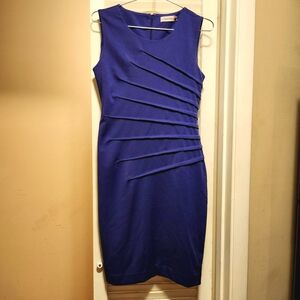 Elegant Blue Sleeveless Dress